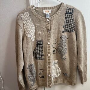 Vintage Talbots Cat Cardigan